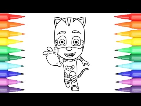 Download Coloring Pages Nickelodeon Pj Mask Catboy Owlette Gekko I Coloring Videos For Kids - YouTube