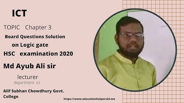 HSC ICT  Chapter 3   Board Questions Solution on Logic gate
