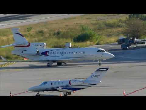 Σκιάθος:Άφιξη Falcon 8X Dassault Billionaire Mehmet Ömer Koç απο Τουρκία -Αεροδρόμιο Α.Παπαδιαμάντης
