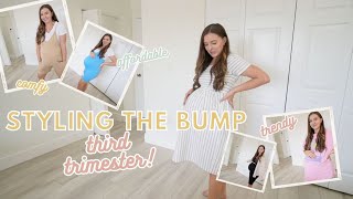 CUTE MATERNITY OUTFIT IDEAS ✨💕👶🏼 | THIRD TRIMESTER (+ earlier) PREGNANCY STYLING TIPS | KAYLA BUELL