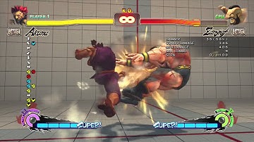 USF4 Akuma new max punish combo (Tall Body Characters)