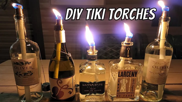 Tiki torch setup - How to make cheap citronella mosquito repellent torches