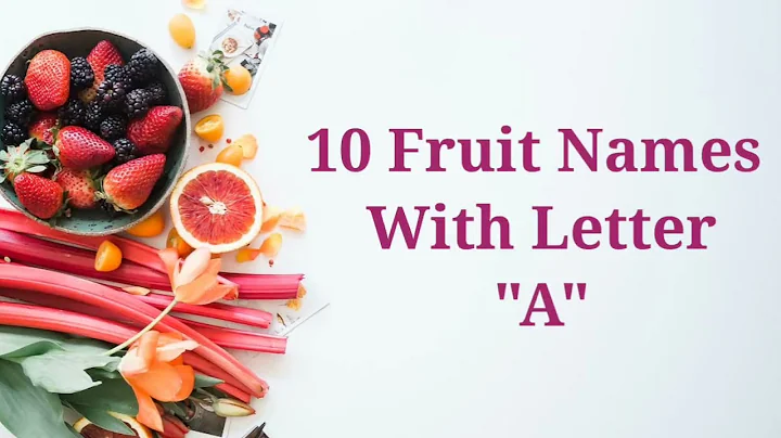 Learn About Fruits with Alphabet Letter A l 10 Fruit Names l Fruit names with pictures