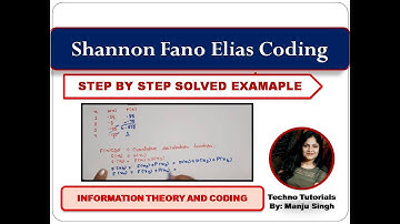 Shannon Fano Elias Coding | Shannon Fano Elias coding solved Example | Information theory & Coding