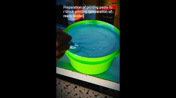 Preparation of printing paste for block printing, (preparation of ready binder )