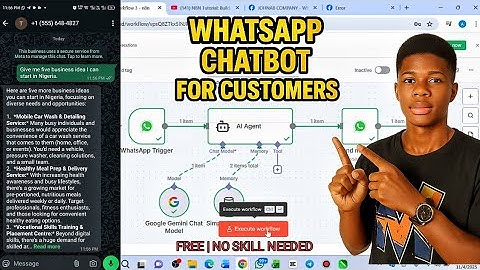 Learn To Create AI Agent Whatsapp Chatbot That Replies Automatically To Customers | n8n Tutorial 