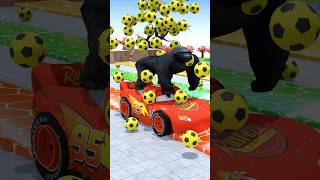 Gorilla 🦍 Surviving His Partner | Long Slide Game | Animal Crossing Fountain | Zoova 3D