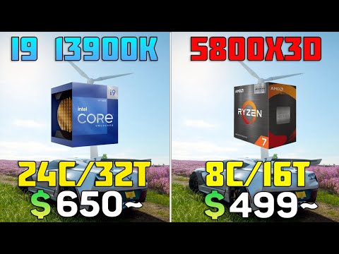 i9 13900K vs R7 5800X3D - RTX 4090 | 10 Games Test