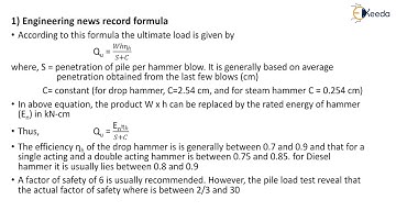 Pile Carrying Capacity Estimation of Single Pile by Dynamic Methods