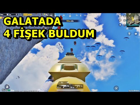 OHA GALATADA 4 FİŞEK BULDUM !  HARİTAYI DUMAN ETTİM  SOLO VS SQUAD PUBG MOBİLE