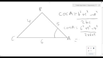 Cosine rule - finding an unknown angle