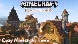 Minecraft Longplay | I found an amazing Minecraft castle town! (no commentary)