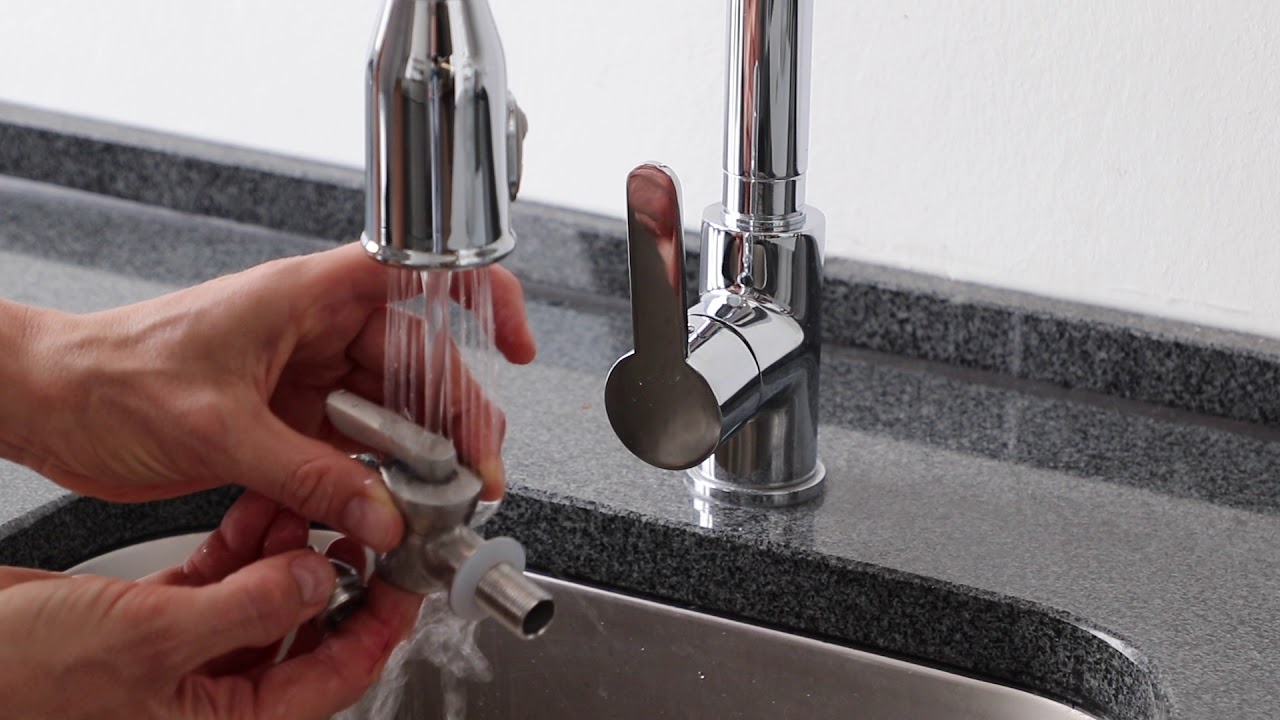 stainless steel tap - cleaning and assembly instructions - YouTube