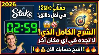 إنشاء حساب Stake 2026 في أقل من 3 دقائق 😱🎯 | الشرح الكامل الذي لا تجده في أي مكان آخر 🔥💰