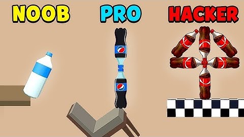 i play bottle flip 3d game noob vs pro vs hacker || #bottleflip3d || bottle flip challenge