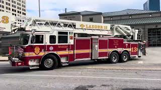 Indianapolis fire department engine 13 and ladder 13 responding