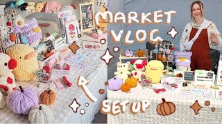 craft market set up vlog 🍂 crochet, market prep, stall set up