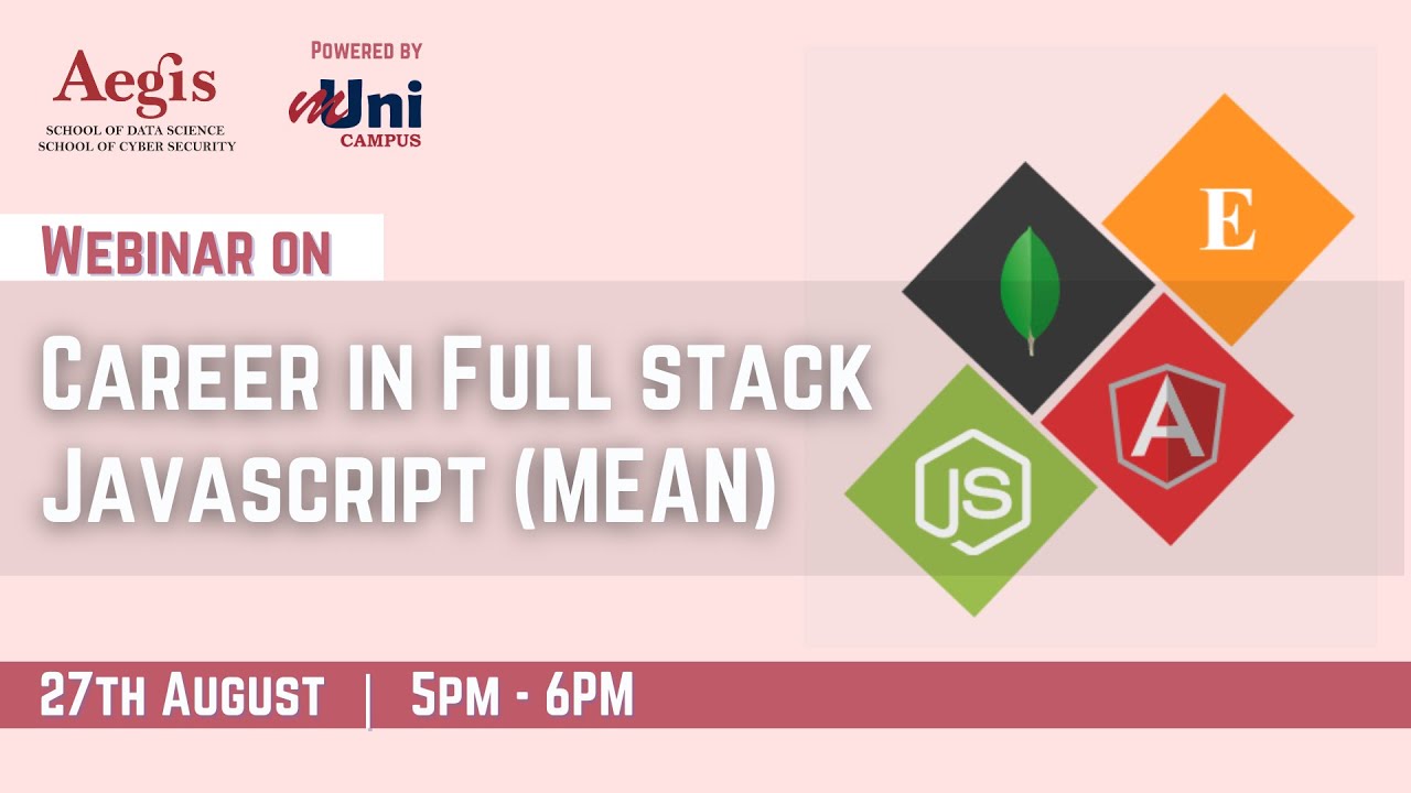 Webinar on " Career in Full Stack JavaScript (MEAN)" - YouTube