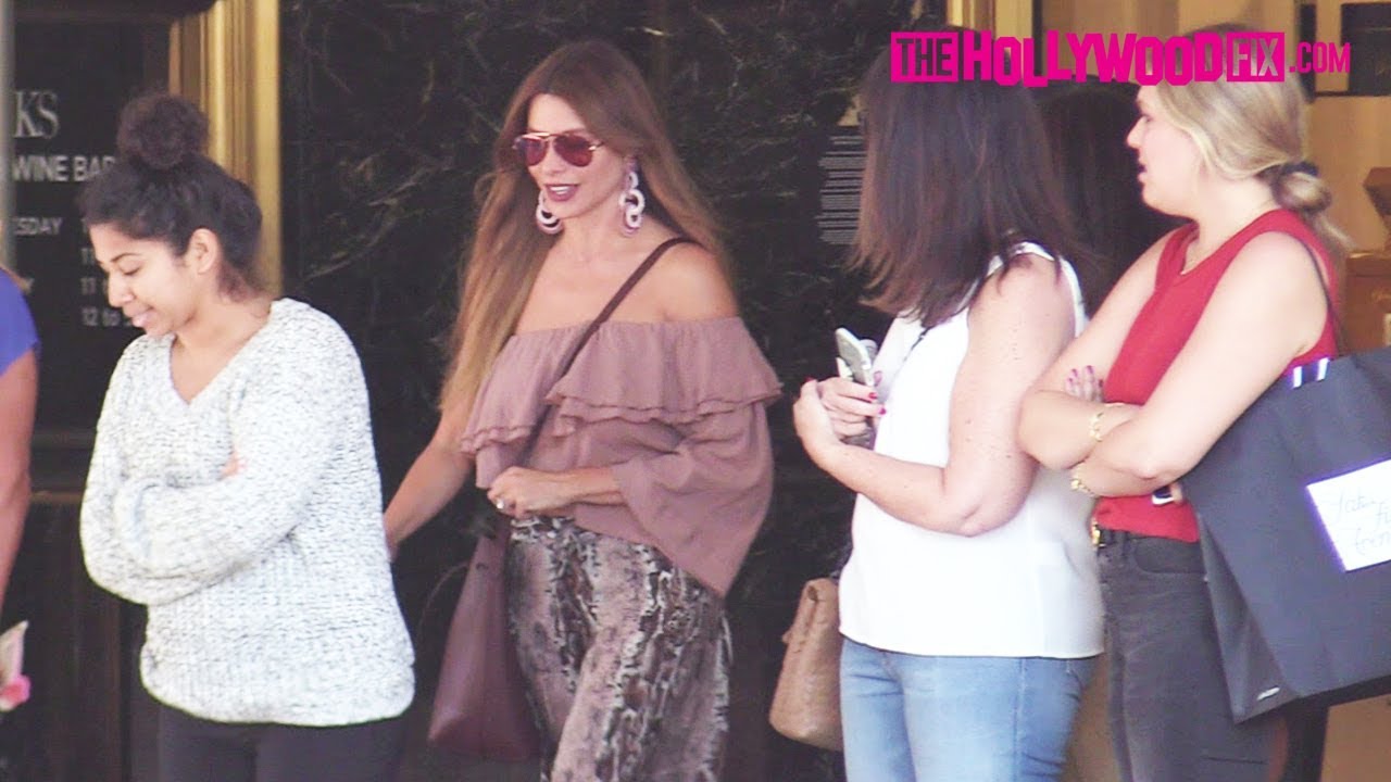 Sofia Vergara Leaves Saks Fifth Ave In Beverly Hills After Buying Out The Louis Vuitton ...