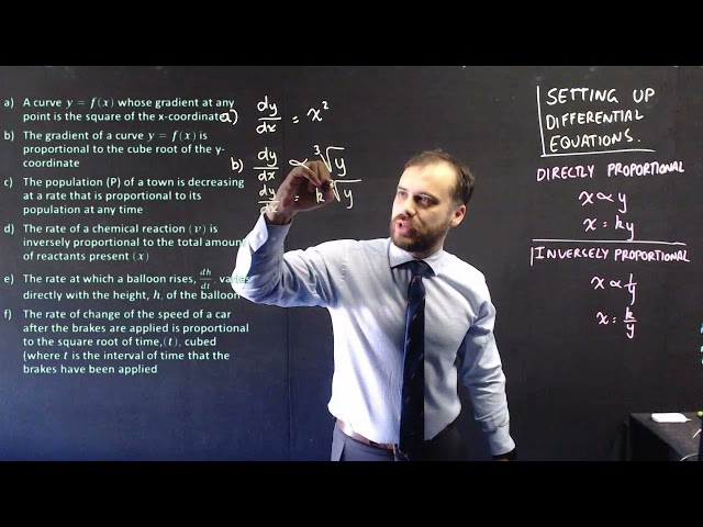 Setting up differential equations