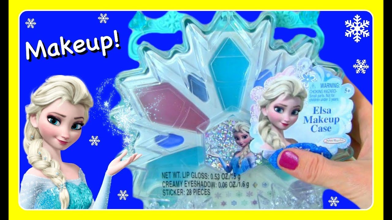 Disney Princess Frozen Makeup Purse Elsa Makeup Case Shimmer Cream