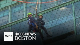 Massachusetts firefighters do technical rescue training at Fenway Park