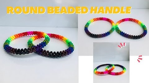 Easiest way to make a  ROUND BEADED BAG HANDLE //DIY beaded handle TUTORIALS