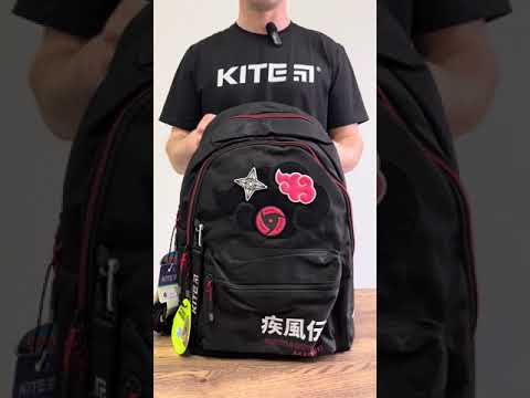 Рюкзак Kite Education teens Naruto 42x29x18 см, 19 л, чорний (NR24-2575M), видео 1