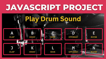 Create A to Z Drum Kit Sound Project With JavaScript for beginners Tutorial