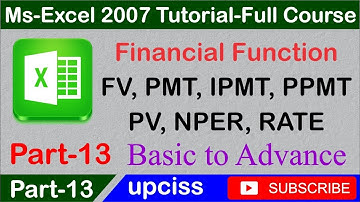 Ms Excel 2007 Tutorial Part 13