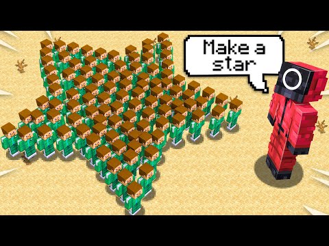 SQUID GAME Simon Says vs 100 Minecraft Players!