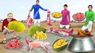कटहल मटन कुकिंग Jackfruit Mutton Cooking Comedy Video Hindi Kahaniya Moral Story Funny Comedy Video