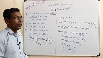 CSIR NET JUNE-2017 Q.24 SET-C, TRACE OF MATRIX