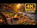You’ll Fall Asleep in 5 Minutes 😴🔥 Spring River & Fireplace Ambience | 4K | 8 Hours
