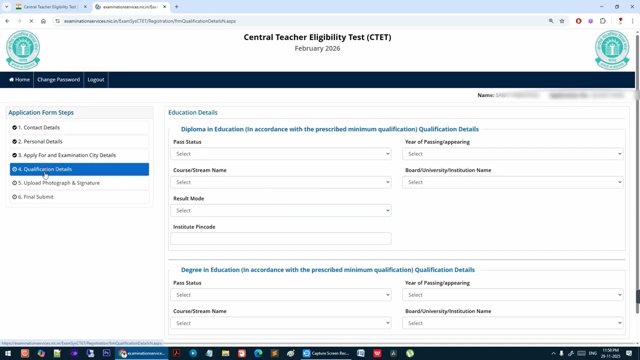 Как подать заявку на экзамен CTET на языке малаялам | Заполнение пеной TET | Регистрация на Центр...