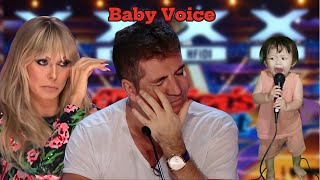 Golden Buzzer Simon Cowell Cried When he Heard the Song With Amazing Baby Voice