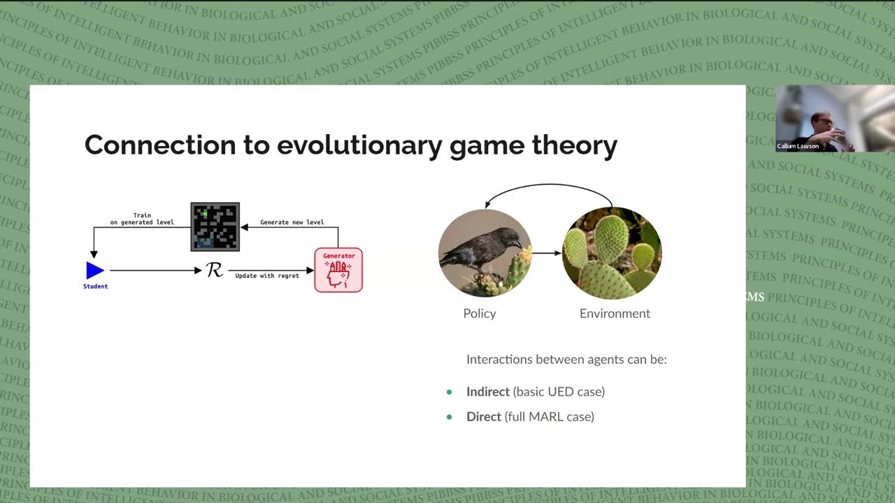 Evolutionary Game Theory and Robustness in RL – Callum Lawson – PIBBSS Symposium '25