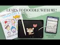 Digital Doodling for Planners | Doodle with me in Procreate! Making digital planner stickers!