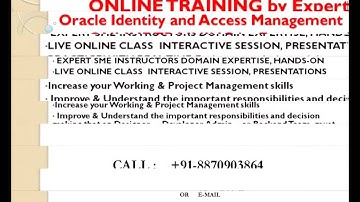 Oracle Identity and Access Management Online Training