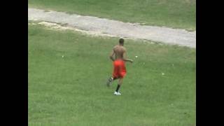 Eric Moreland and Rashad Woods working with Chris Gaston (Houston Preps)