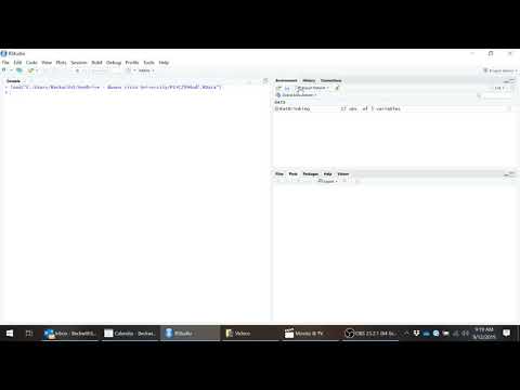 Importing data and opening a .RData file in R