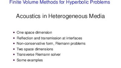 FVMHP25   Acoustics in Heterogeneous Media