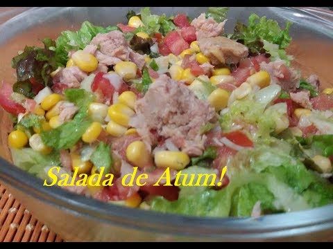 Vídeo: Salada Verde Com Atum E Ovo Escalfado