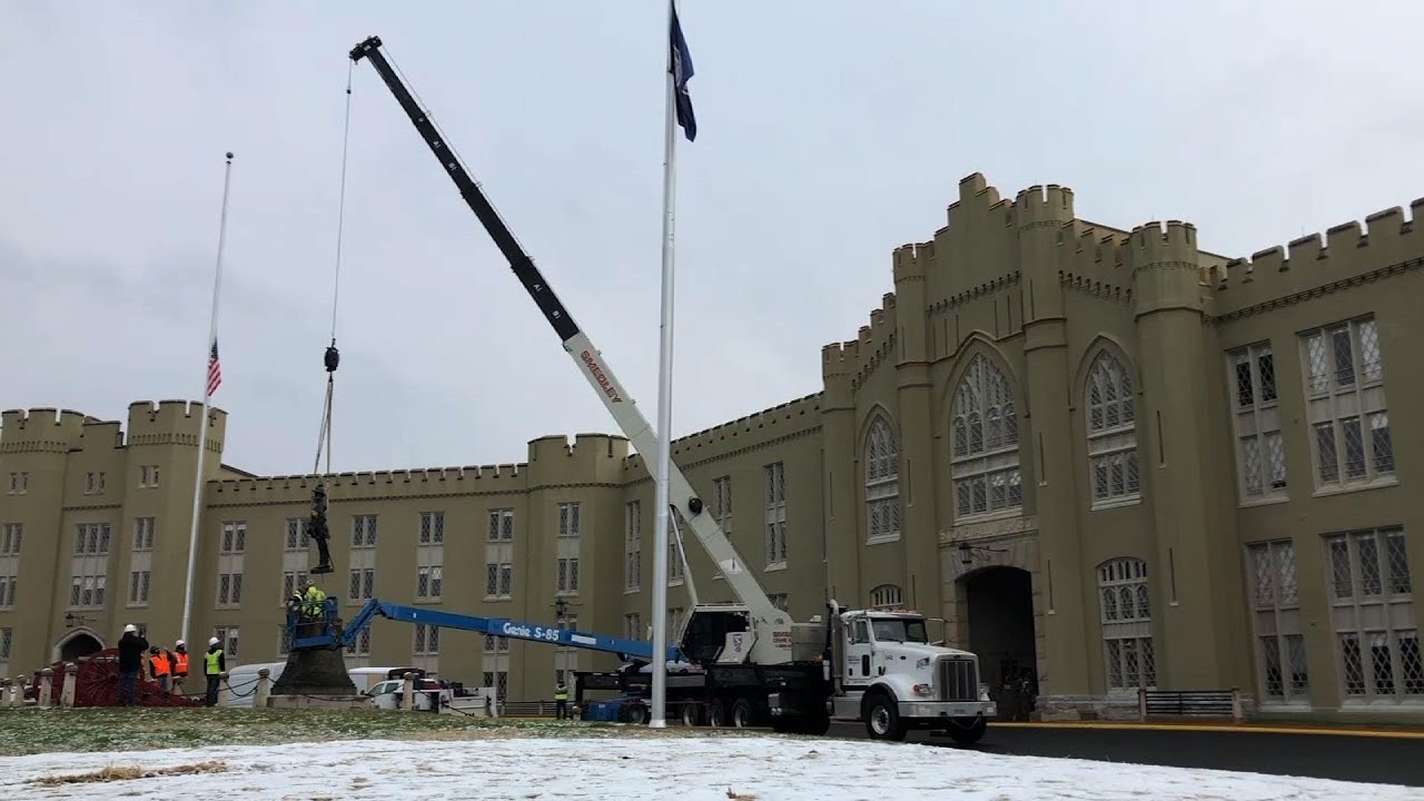 Military institute removes Confederate statue