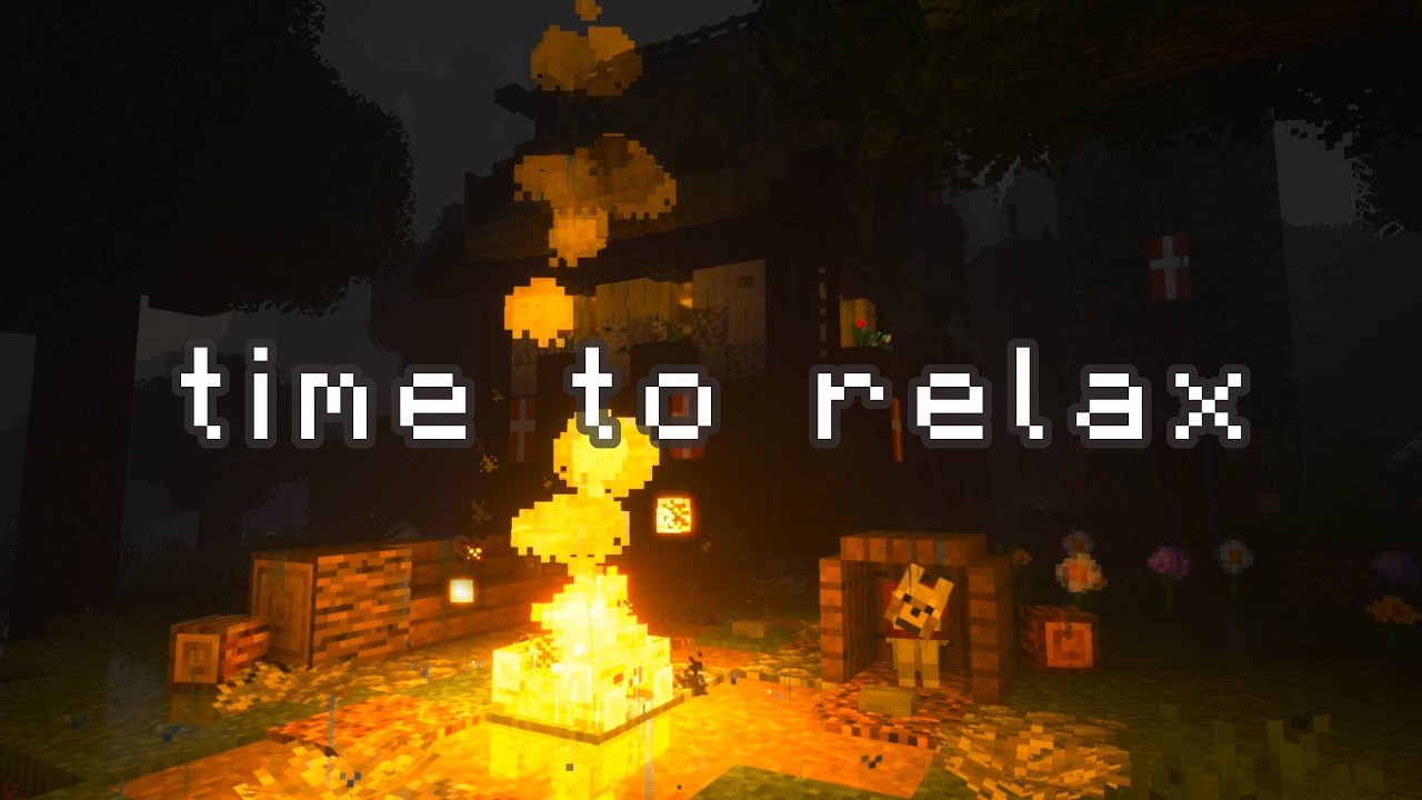 finally, you can rest... (minecraft music & rainy forest ambience ...