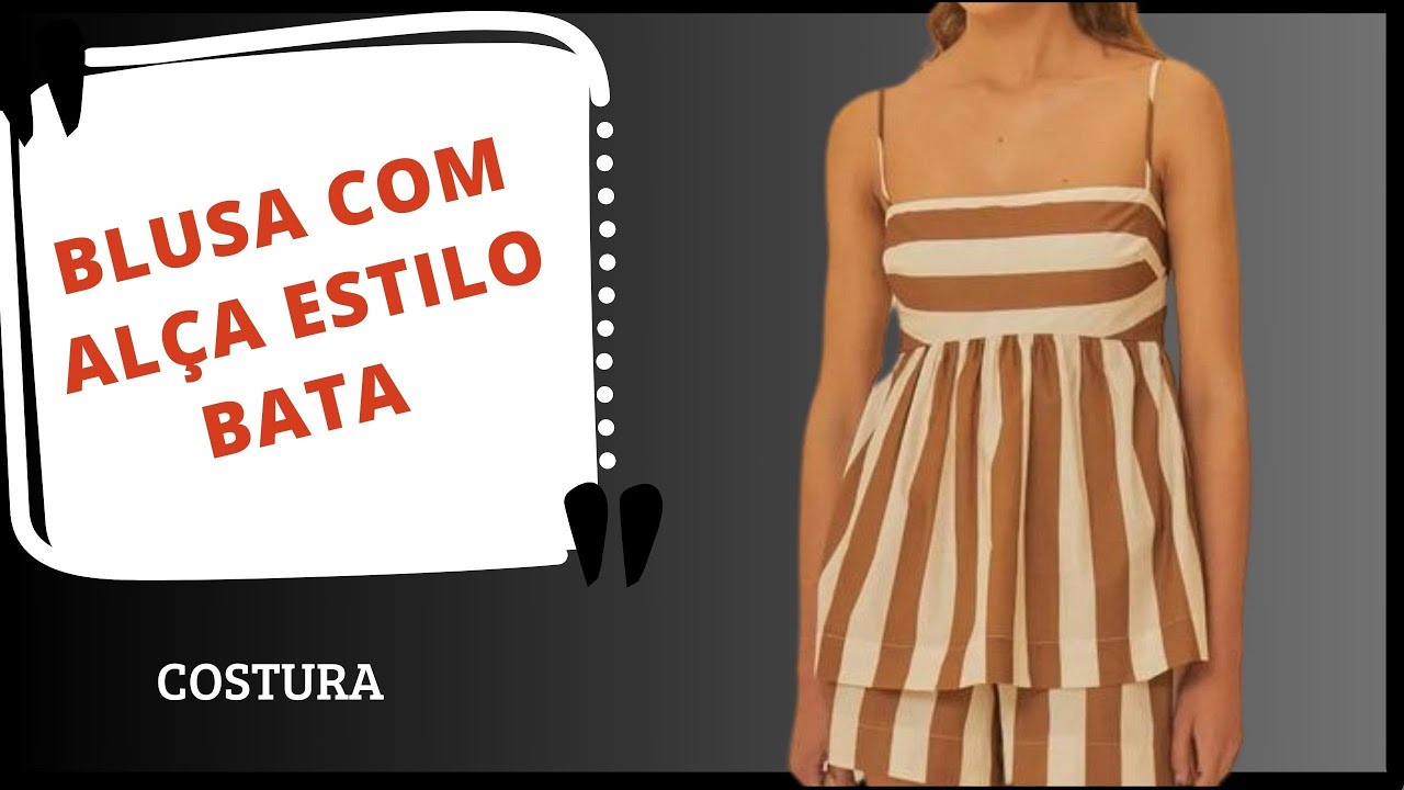 Blusa com alça estilo bata - costura