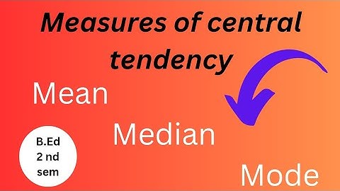 Measures of central tendency | Mean , median, mode |Assessment for learning