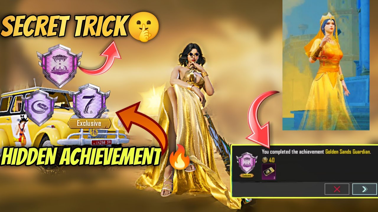 🔥 EASY SECRET TRICK to Unlock GOLDEN SANDS GUARDIAN Achievement! (PUBG MOBILE)