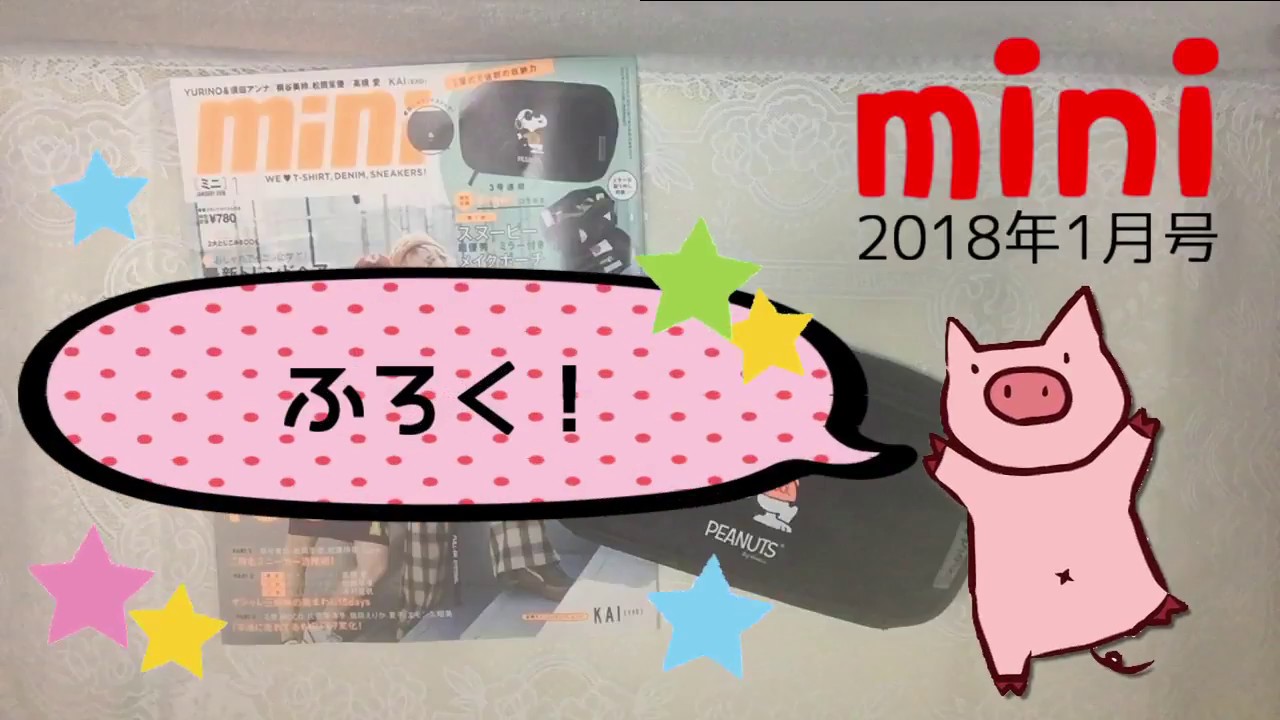 付録 Mini 18年1月号 スヌーピー ミラー付きメイクポーチ Youtube