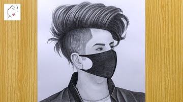 Hoe teken je een knappe jongen met een maskerschets | Tekentutorial voor jongens | The Crazy Sket...